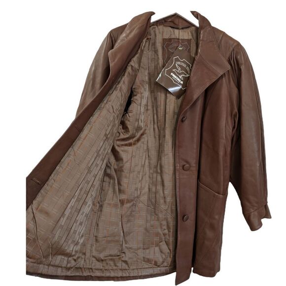 NWT Friitala Water Free Leather Jacket Size 6 - Picture 3 of 8